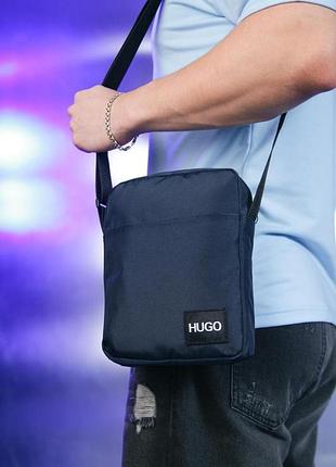 Барсетка hugo boss 1000d синя #