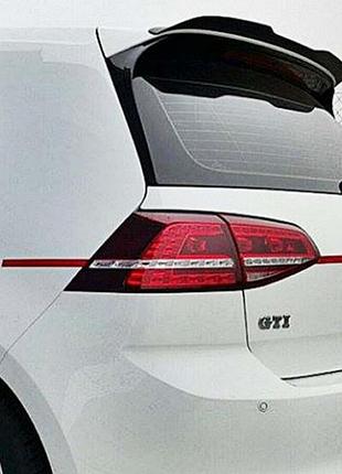 Спойлер dpt v-10 (для gti / r hb, черный глянец) для volkswagen golf 7/e-golf 2012-2020 гг