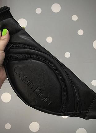 Бананка кожзаменитель черный calvin klein #