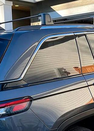 Багажник (поперечины) на интегрированные рейлинги oem (2 шт.) черный для jeep grand cherokee wl 2021- гг