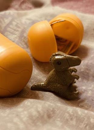 🦖 іграшка kinder surprise динозавр (t-rex) + капсула 🦖 2