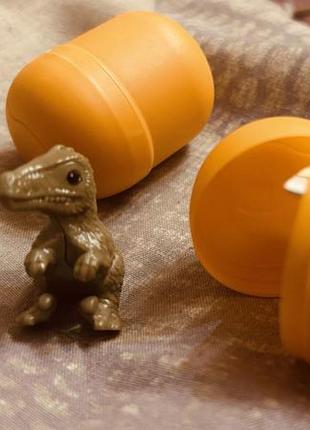 🦖 іграшка kinder surprise динозавр (t-rex) + капсула 🦖 3