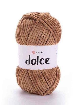 Пряжа dolce коричневий 100% мікрополіестр 120м 100г 5шт/уп 765 тм yarnart
