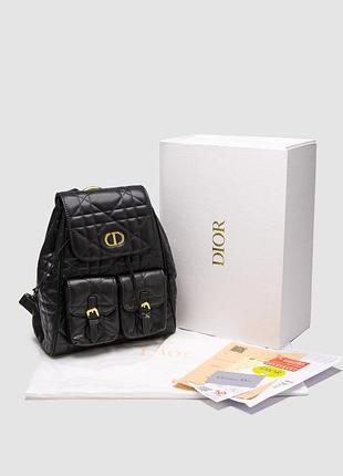 💎 dior medium caro backpack black macrocannage lambskin 4