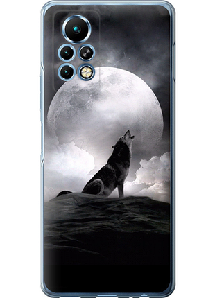Чехол на infinix note 11 pro воющий волк из силикона fch_0158590