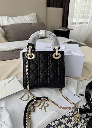 Dior lady mini black gold 2