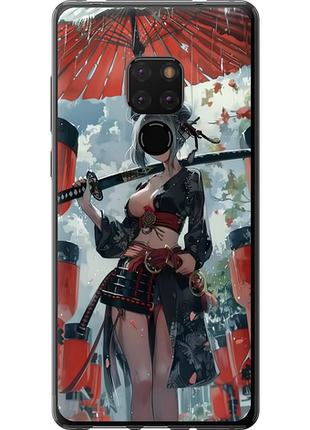 Чехол на huawei mate 20 гейша-воин из пластика fch_0175265