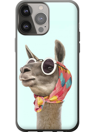Чехол на iphone 13 pro max модная лама из силикона fch_0077027