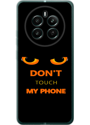 Чехол на realme 12+ don't touch the phone из силикона fch_0156810