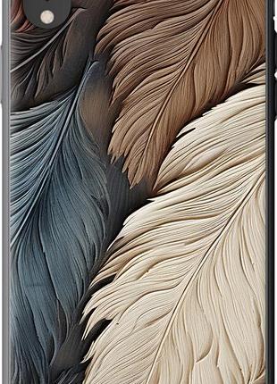 Чехол на iphone xr листья в стиле бохо из силикона fch_0175481
