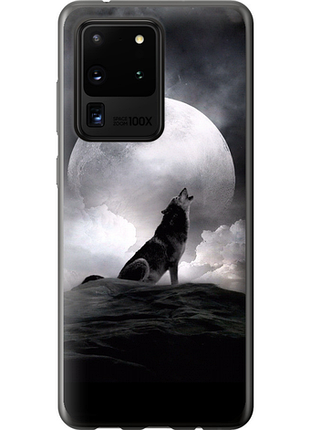 Чехол на samsung galaxy s20 ultra воющий волк из пластика fch_0017092