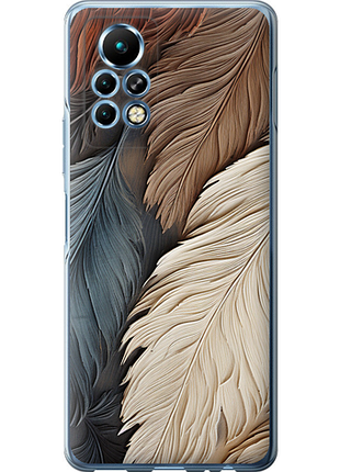 Чехол на infinix note 11 pro листья в стиле бохо из силикона fch_0164386