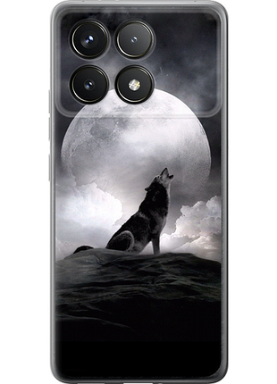 Чехол на xiaomi poco f6 pro воющий волк из силикона fch_0158626