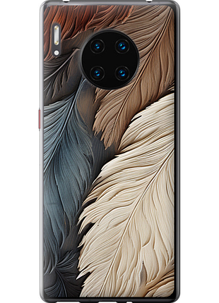 Чехол на huawei mate 30 pro листья в стиле бохо из силикона fch_0175462
