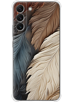 Чехол на samsung galaxy s22 plus листья в стиле бохо из силикона fch_0175499