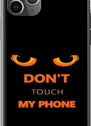 Чехол на iphone 11 pro max don't touch the phone из пластика fch_0156765