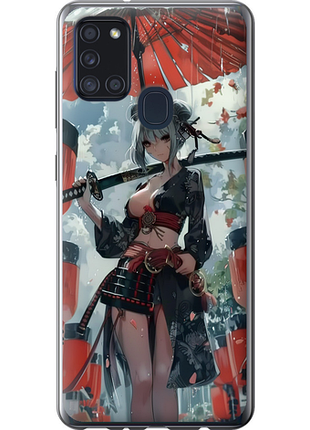 Чехол на samsung galaxy a21s a217f гейша-воин из силикона fch_0175222