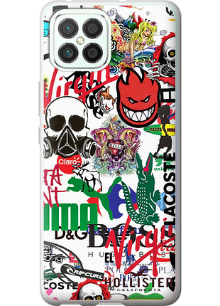 Чехол на huawei nova 8 se many different logos из силикона fch_0175712