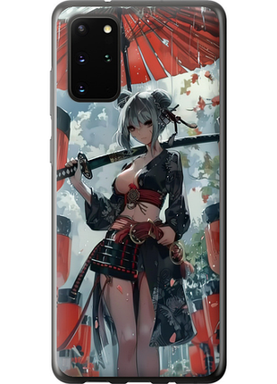Чехол на samsung galaxy s20 plus гейша-воин из пластика fch_0175286