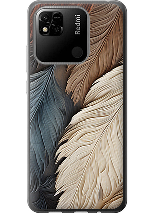 Чехол на xiaomi redmi 9c листья в стиле бохо из силикона fch_0003958