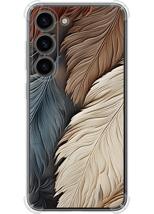 Чехол на samsung galaxy s23 листья в стиле бохо из силикона fch_0175497