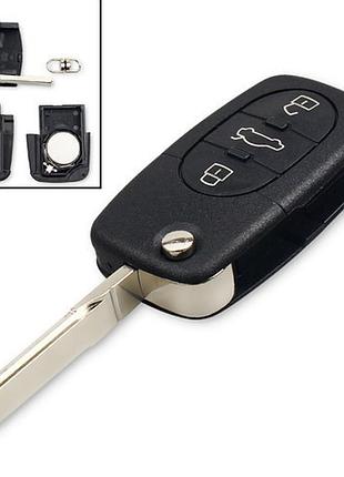 Ключ зажигания audi с чипом id48 4d0837231a, 3 кнопки, hu66, для a3 a4 a6 a8 rs4
