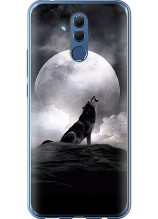 Чехол на huawei mate 20 lite воющий волк из силикона fch_0175387