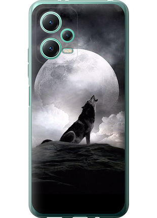 Чехол на xiaomi poco x5 5g воющий волк из силикона fch_0158616