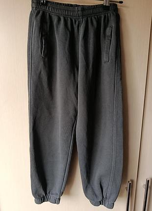Спортивні штани джоггери zara 128 см 7-8 років базові темно-сірі