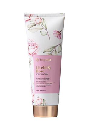 Лосьон для тела bogenia body lotion ceramides litchi & rose увлажняющий осветляющий 236 мл (bg425(001) ) daily skin care