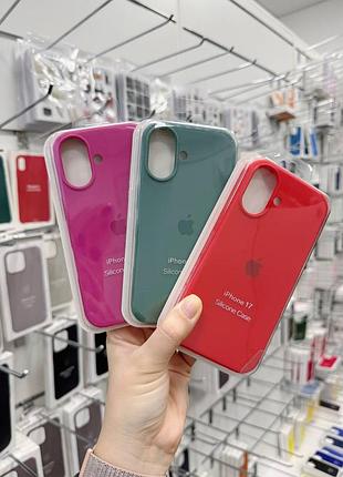 Чехол силиконовый для iphone 17 pro противоударный cornflower аксессуар для защиты телефона 7