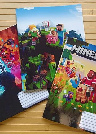 Набор тетрадей майнкрафт minecraft на скобе 18 листов линия (33848)
