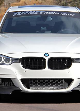 Накладка на передній бампер dpt flap (для m-performance, чорний глянець) для bmw 3 серія f30/f31 2012-2019 рр