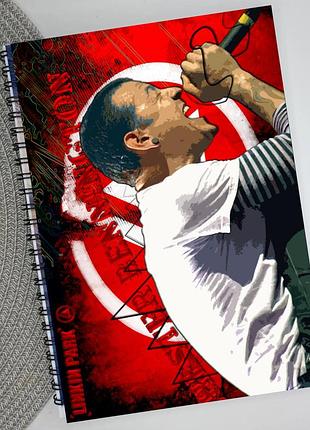 Тетрадь linkin park на пружине 48 листов линия (33267)