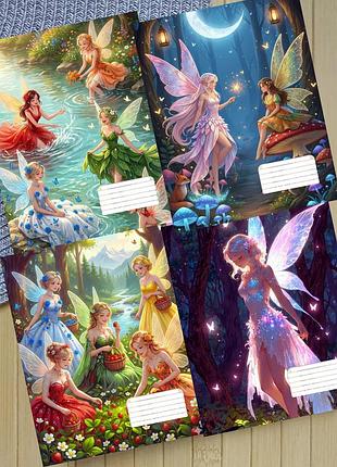 Набор тетрадей феи fairies на скобе 18 листов линия (33952)
