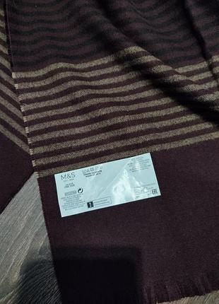 Шарф большой mark spencer в составе шерсть новый 6
