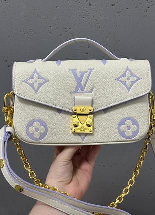 Louis vuitton pochette metis east west latte bubble tea with wallet and key case 20,5 x 12 x 6 см