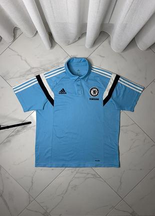 Вінтажна тренувальна поло-футболка adidas chelsea fc 2014/15 climalite