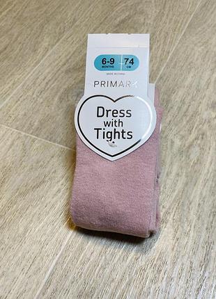 Дитячі демісезонні колготи для дівчинки 6/9 місяців (74 см) primark