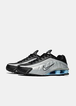 Shox r4 silver blue 2