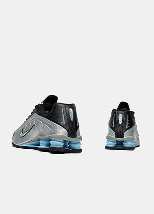 Shox r4 silver blue 3