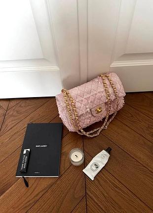 Chanel classic 2.55 medium double flap tweed/gold 25 х 16 х 7