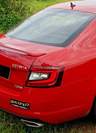 Спойлер dpt rs-style (под покраску) для skoda octavia iii a7 2013-2019 гг