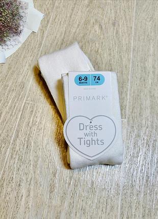Дитячі демісезонні колготи для дівчинки 6/9 місяців (74 см) primark