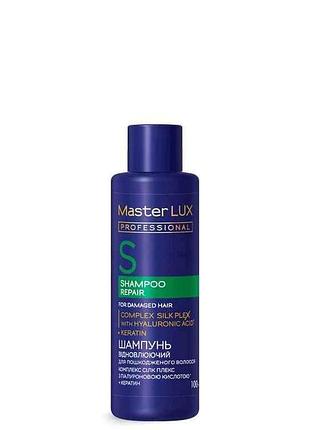 Шампунь 100мл відновлюючий для пошкодженого волосся repair master тм master lux professional