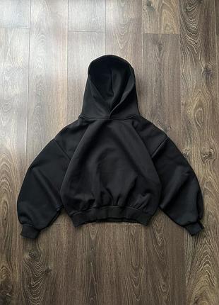 Худі boxy fit чорне оверсайз широке oversize baggy yzy yeezy y2k sk8 xl