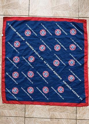 Платок хустка vintage fc bayern munchen square scarf neck wrap football fan taiwan monogram