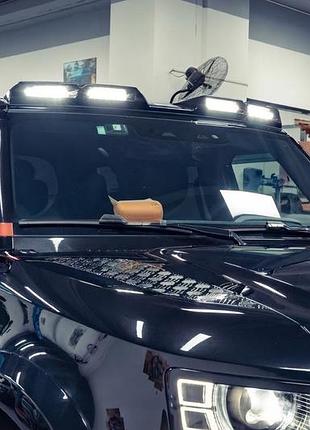 Козырёк лобового стекла с 4 led для land rover defender 2019- гг