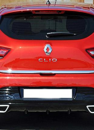 Задний диффузор dpt v-2 (черный глянец) для renault clio iv 2012-2019 гг
