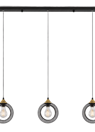 Светильник подвесной luminaria tessa 3xe27 black/gold